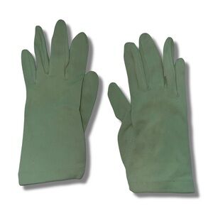 Vtg 50s Green Ladies Gloves